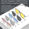 Pure Titanium Aluminum Magnetic Clip-On Glasses