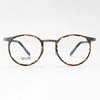 HONGMEI Vintage tortoiseshell glasses frame for men, high prescription round frame, ultra light pure titanium myopia glasses fra