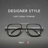 HONGMEI Titanium Men's glasses women's grade Prescription trends Decorative frame optical lenses Reading Blue light filter