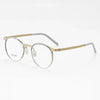 HONGMEI Vintage tortoiseshell glasses frame for men, high prescription round frame, ultra light pure titanium myopia glasses fra
