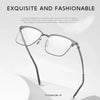 HONGMEI Half frame eyebrow frame, eyeglass frame for men, ultra light pure titanium Myopia Preyeglass frame, myopia glasses 2605
