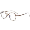 HONGMEI Personalized Polygon Pure Titanium Eyewear Small FaceDesigner japanese handmade glasses frame Hyperopia Reading Myopia